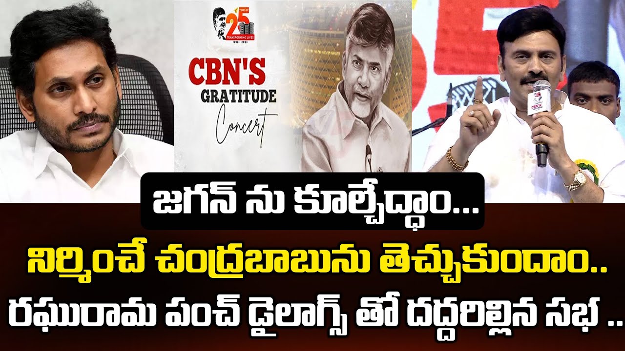 Raghu Ramakrishna Raju Speech In CBN's Gratitude Concert | Chandrababu ...