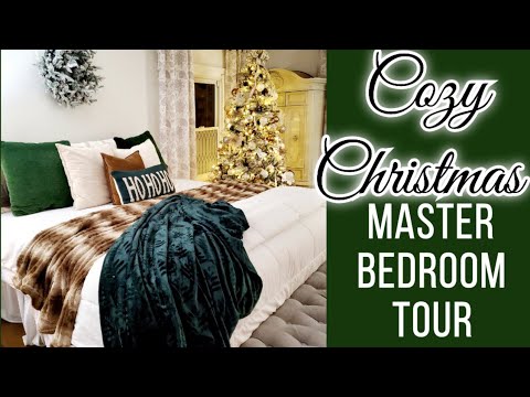 Cozy Master Bedroom Christmas Decor Tour - The Southern Thing