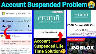 Microsoft Rewards Account Suspended | Your Microsoft Rewards account has been suspended 2026 देखो 😱