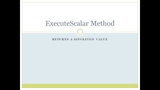4 - Executescalar Example