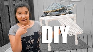 DIY TURTLE BASKING PLATFORM *eggcrate and PVC*