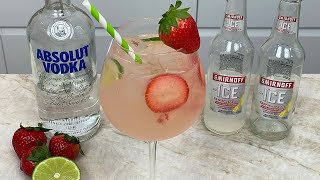 Strawberry Smirnoff Ice Cocktail