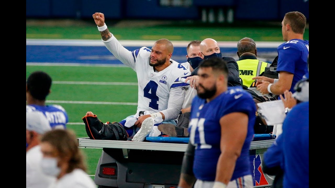 Dallas Cowboys quarterback Dak Prescott goes down with gruesome ankle