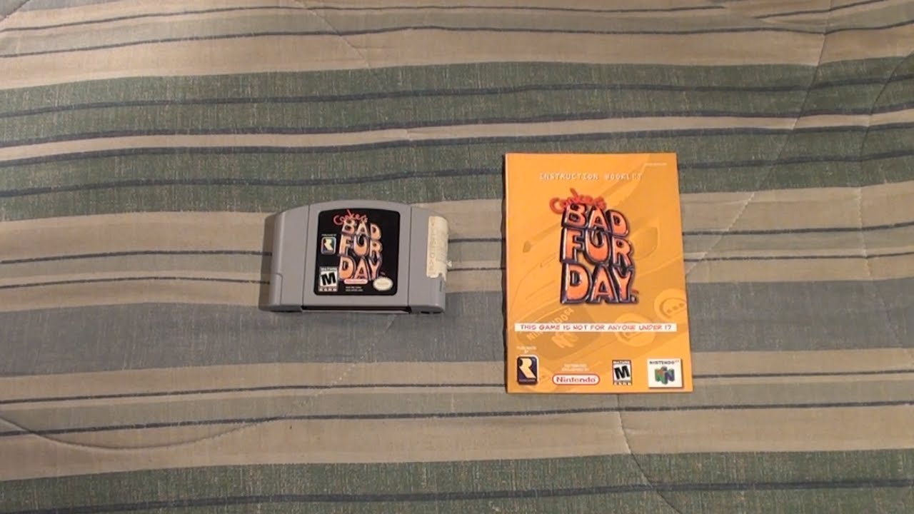 Conker's Bad Fur Day Cartridge Authentication & Manual YouTube