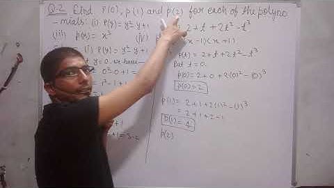 find p(0) p1) and p2) for each of the following polynomials | zeros of polynomials class 9 in hindi