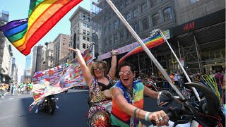 New York City gay pride parade, one of largest in movement's history