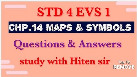 Std 4 EVS 1 CHA: 14 Maps & symbols  Question & Answers  explanation #study #std4  #evs1 #chp14