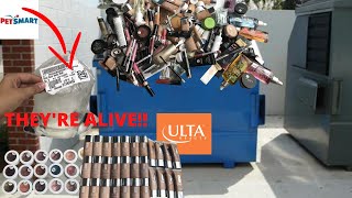 BIGGEST JACKPOT DUMPSTER DIVING AT ULTA!!! PET STORE THREW AWAY LIVE FISH!!! (rescued)