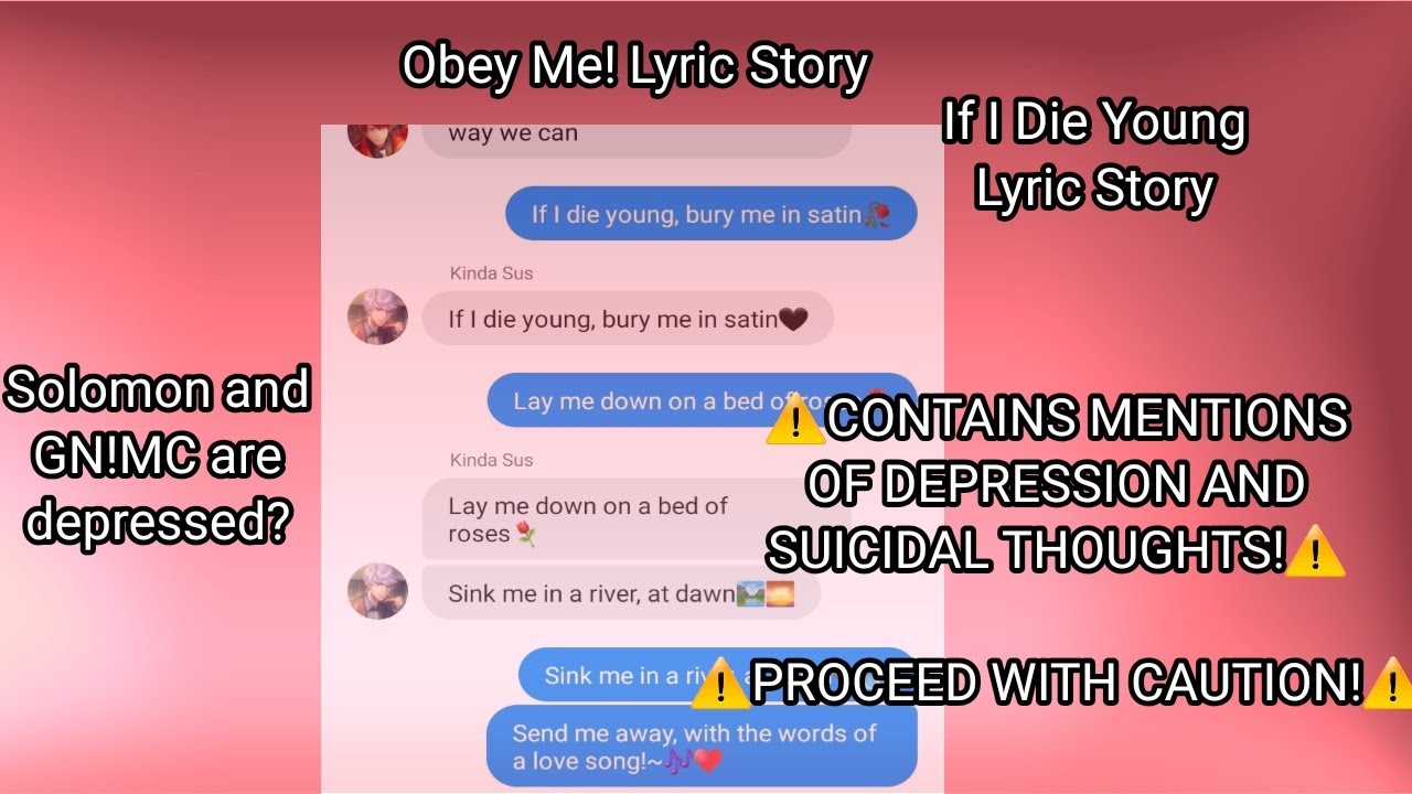 If I Die Young Lyric Story | Obey Me! Lyric Story | ⚠️Mentions of depression & suicidal thoughts!⚠️