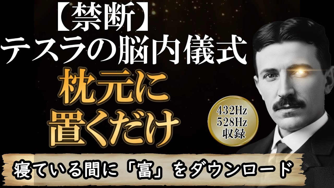 【実録】ニコラ・テスラが死の間際まで隠した「枕元メソッド」…寝ている間に脳を富豪の周波数に書き換えるヤバすぎる方法！【432Hz】
