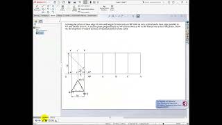 Development of lateral surfaces, triangular prism, Solid works Drawing