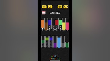 Water Sort puzzle level 1007 | AYU Gamester #shorts