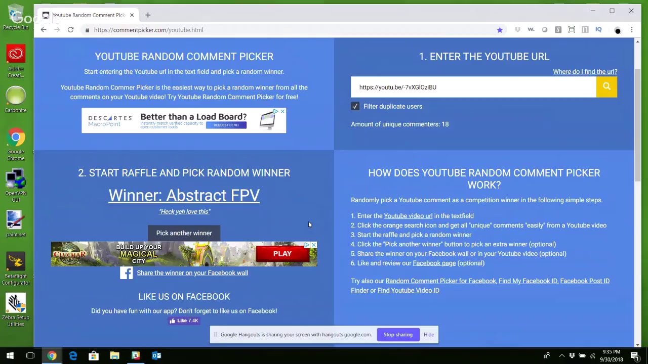 FPV Drone Earbud Giveaway WINNER is...