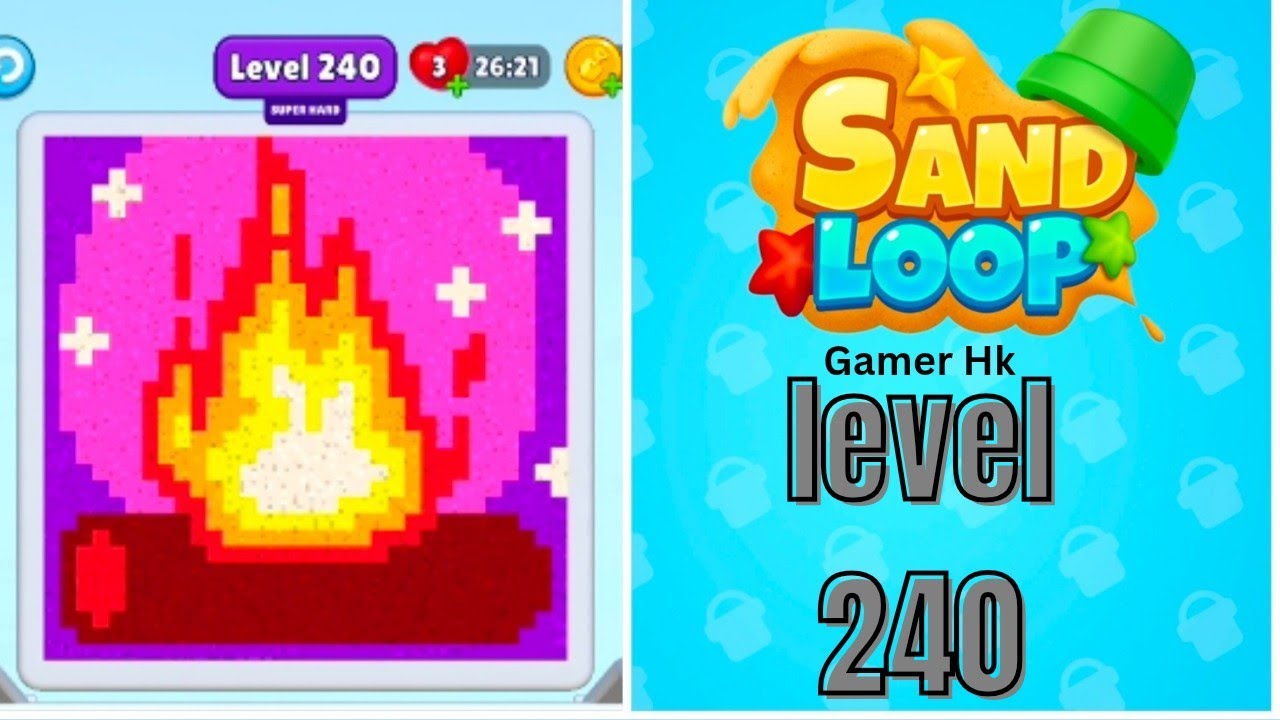 Sand loop level 240 super hard level Walkthrough Solution 