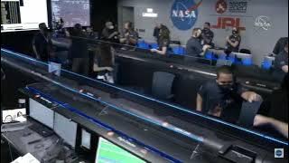 Watch the NASA control room erupt in cheers as Perseverance rover lands on Mars | Raw footage