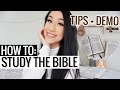 HOW TO STUDY THE BIBLE | Tips + Demonstration