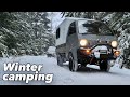 4x4 Kei mini truck campers [Winter snow car camping]