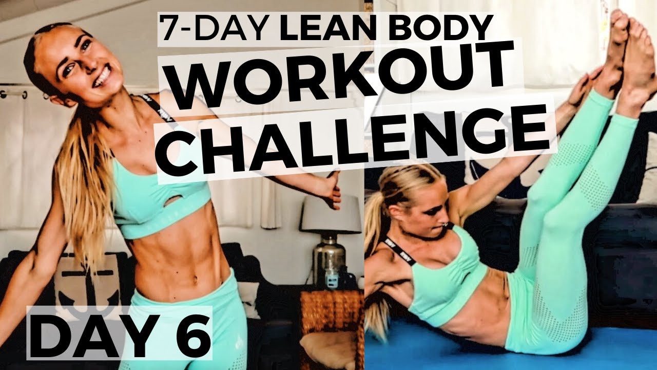 DAY 6 LEAN BODY WORKOUT CHALLENGE LOWER ABS no equipment at home