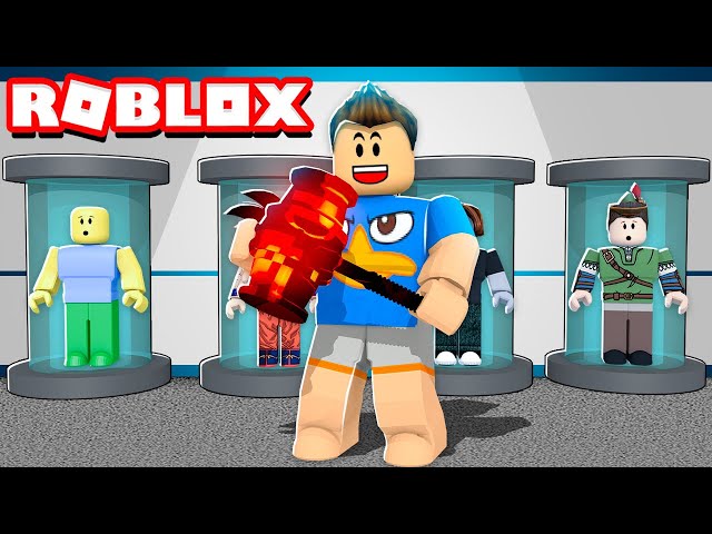 O MARRETÃO AMASSOU MINHA CABEÇA NO ROBLOX!! (Flee the Facility) 