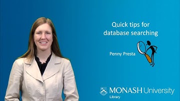 Quick tips on database searching