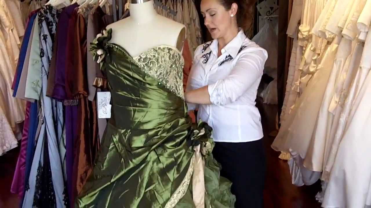 olive green and gold dress