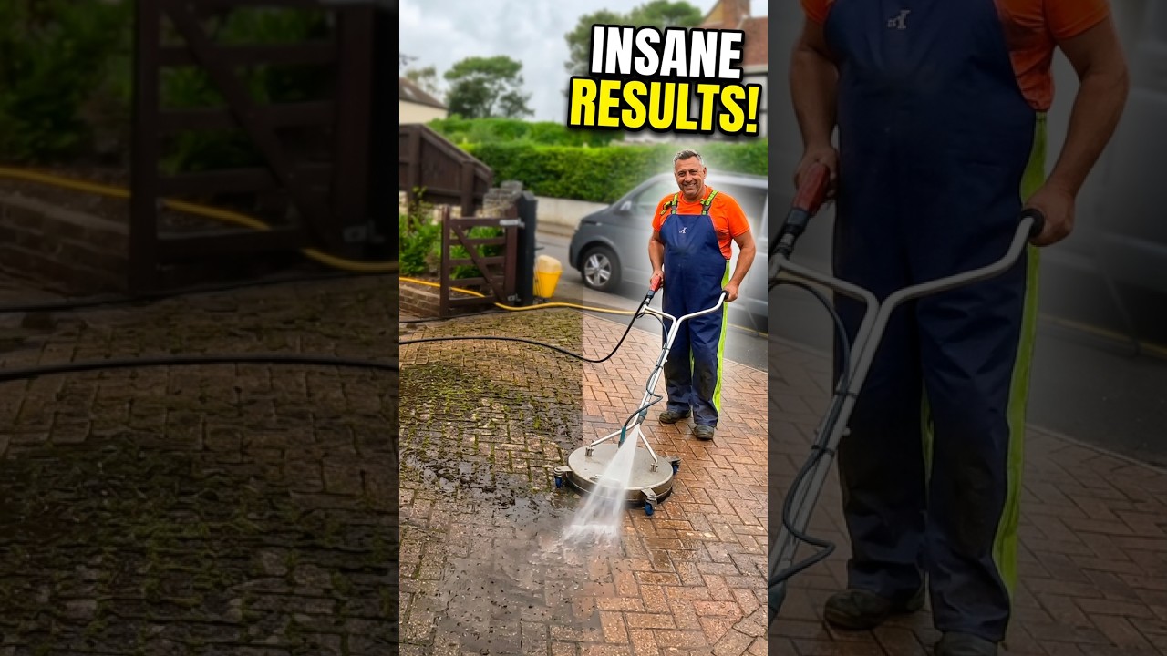 The most satisfying driveway clean you will see today.