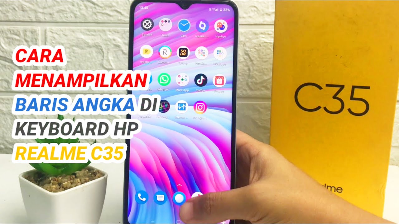 Cara Menampilkan Baris Angka Di Keyboard Hp Realme C35 - YouTube