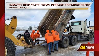 Inmates help Kentucky crews prepare for more snow