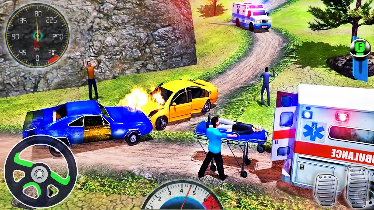 Ambulance Rescue Driving Simulator 2020 - Emergency Helicopter Mission - Android GamePlay