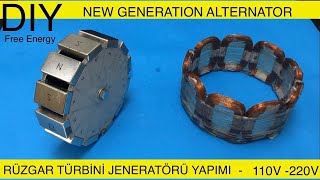 SUPER POWERFUL NEW GENERATION ALTERNATOR CONSTRUCTION  GENERATE YOUR OWN ELECTRICITY FROM WIND