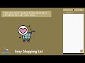 Easy Shopping List