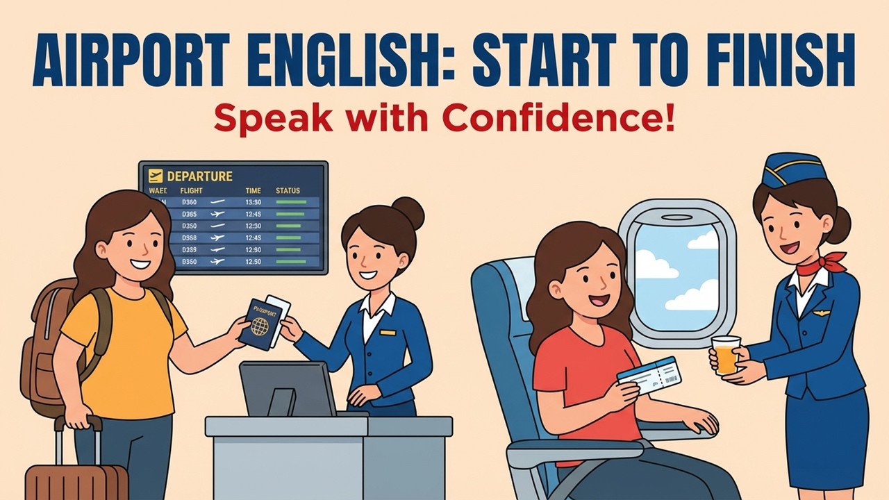 Как говорить по-английски в аэропорту от начала до конца | Практика разговорного английского