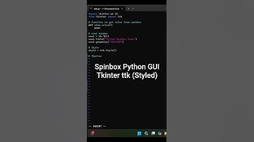 Tkinter Styled Spinbox | ttk.Spinbox + Button Demo #python 🐍 | #shorts #coding #pythongui #tkinter