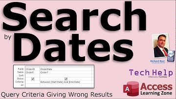 Searching Order Dates in Microsoft Access - Query Criteria Doesn