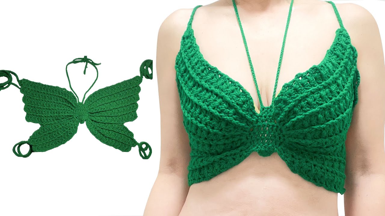 Butterfly crochet top / shelly butterfly crochet top - YouTube