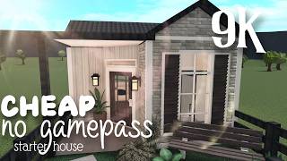 9k Cheap no gamepass realistic small house starter house tutorial || Roblox , Bloxburg ||