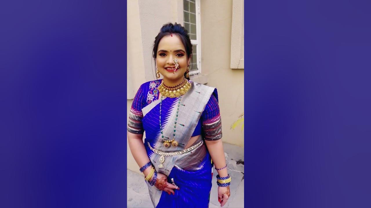 latest-saree-design-with-makeup-look-idea-maharashtrian-makeup-ksa