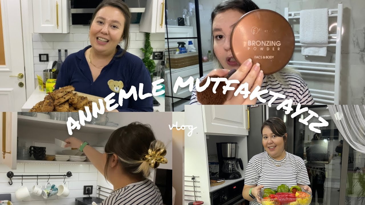 ANNEMLE MUTFAK SOHBETLERİ | NEFİS FIRINDA DOLMA | STARBUCKS COOKİE 🍪 | EV VLOG | GÜNLÜK MAKYAJ 💄