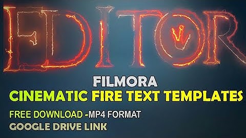 Filmora 9 Cinematic Fire Intro Tutorial | Fire Text Templates free download