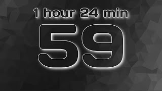 1 hour 25 minute (85 minute, 5100 second) Count Up Timer - Silent - Carbon grey polygon