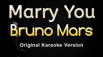 Marry You - Bruno Mars (Karaoke Songs With Lyrics - Original Key)