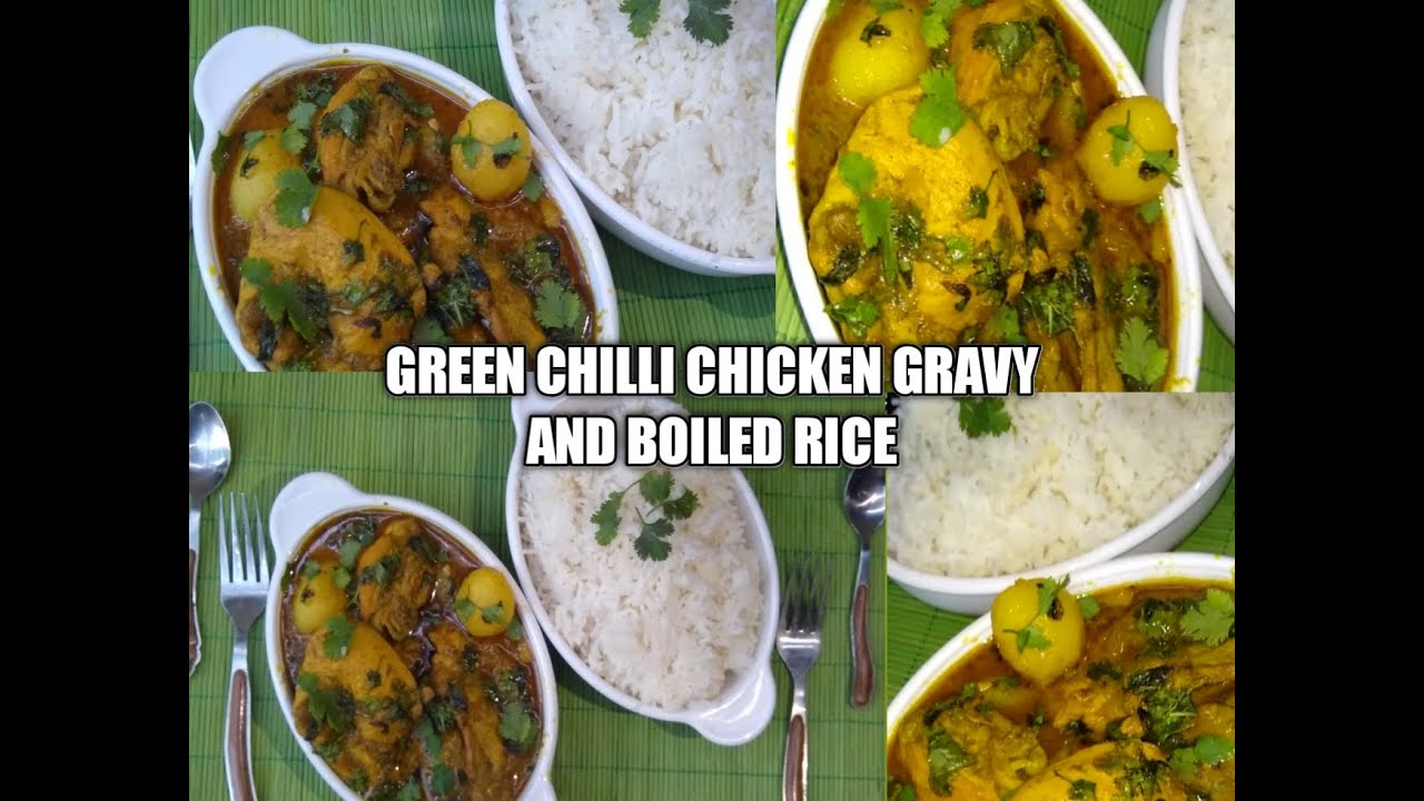 GREEN CHILLI CHICKEN GRAVY RECIPE BY AK KITCHENCHICKEN DELICIOUS