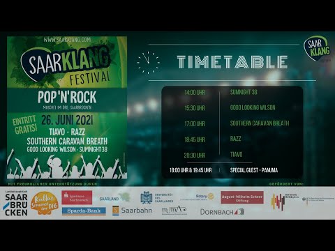 Saarklang Festival 2021: Rock/Pop Haupttag