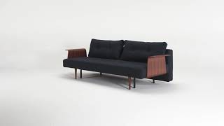 Recast Sofabed with Walnut Arms
