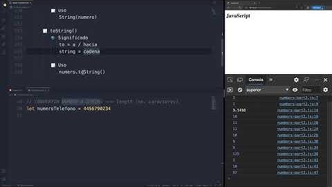 Curso JavaScript - Numbers, convertir un numero a un numero string