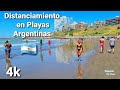 Distanciamiento en las playas de Mar del Plata - 4K 60 fps