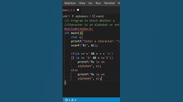 C Programming- Program to Check Alphabet
