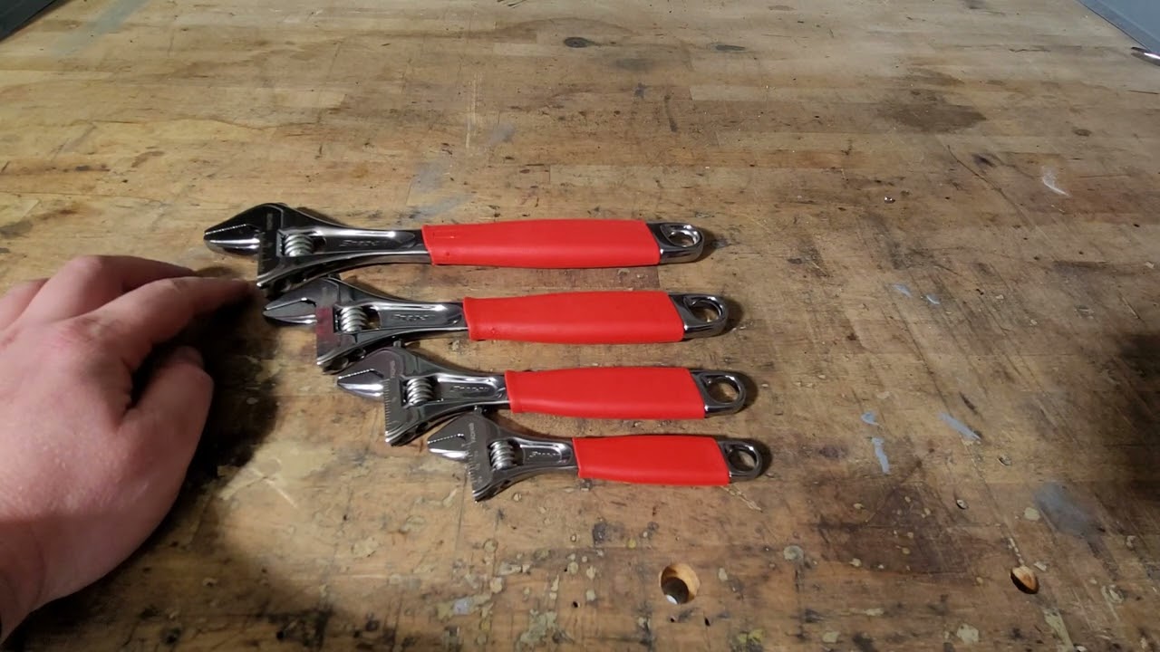 4 pc Flank Drive Plus Adjustable Wrench Set (6-12