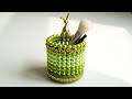 Very Simple Tutorial Making Beautiful Beads Cosmetics Tools Holder