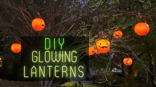 DIY Halloween decor using cheap plastic lanterns